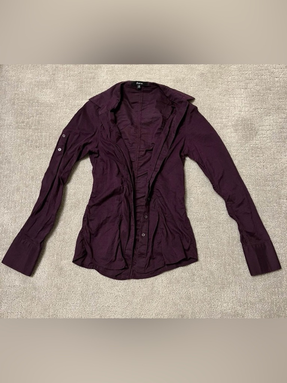 Express Women's Purple  Button-Down Shirt size XS